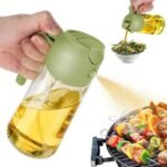 500ml Glass Oil Dispenser Bottle | Spray & Pour Oil Bottle
