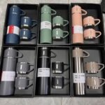 3 Cup Stainless Steel Vacuum Flask Set | Double-Layer Thermos - Image 4