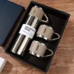 3 Cup Stainless Steel Vacuum Flask Set | Double-Layer Thermos - Image 3