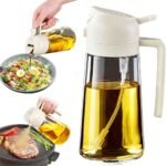 500ml Glass Oil Dispenser Bottle | Spray & Pour Oil Bottle - Image 3