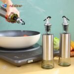330ml Leak-Proof Stainless Steel & Glass Oil Dispenser Bottle - Image 4