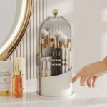 360° Rotating Makeup Brush Holder Organizer