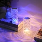 RGB Crystal Diamond Table Lamp – Rechargeable Touch & Remote Control LED