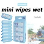 Mini Portable Wet Wipes Travel Pack – Disposable Hand & Face Cleansing Wipes 64pcs - Image 3