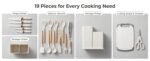 19-Piece Premium Off-White Silicone Cooking Utensils & Kitchen Knife Set - Image 4