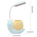 Cute Snail LED Desk Lamp with Pen Holder - Image 2