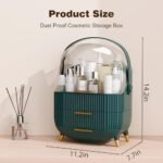 Luxury Portable Makeup & Skincare Organizer Box (Emerald Green) - Image 2