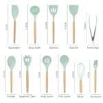 19-Piece Premium Silicone Cooking Utensils & Kitchen Knife Block Set - Image 3
