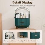 Luxury Portable Makeup & Skincare Organizer Box (Emerald Green) - Image 3