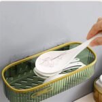 Self-Adhesive Wall-Mounted Bathroom Shelf Rack - Image 3