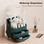 Luxury Portable Makeup & Skincare Organizer Box (Emerald Green) - Image 4