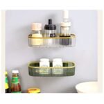 Self-Adhesive Wall-Mounted Bathroom Shelf Rack