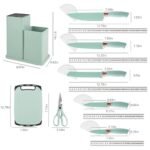 19-Piece Premium Silicone Cooking Utensils & Kitchen Knife Block Set - Image 4