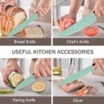19-Piece Premium Silicone Cooking Utensils & Kitchen Knife Block Set - Image 5