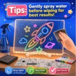 Glowing LED Note & Drawing Board with Adjustable Stand - Image 3