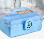 3-Layer Foldable Cantilever Storage Organizer Box with Handle - Image 2