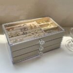 3-Layer Clear Acrylic Jewelry Organizer Box – Velvet Lined Storage Case with 3 Drawers for Rings, Earring, Bracelets & Necklaces - Image 2