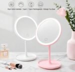 Rechargeable LED Vanity Makeup Mirror with Storage Tray