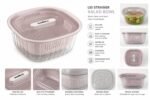 Double Layer Kitchen Drain Basket with Lid - Image 3
