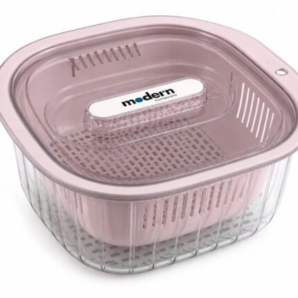 Double Layer Kitchen Drain Basket with Lid