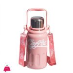 Luxury Insulated Stainless Steel "Coffee" Thermal Water Bottle with Shoulder Strap - Image 2