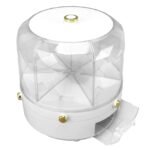 360° Rotating Grain & Rice Dispenser with Gold-Plated Buttons - Image 4