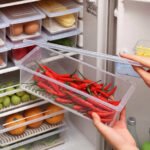 Clear Fridge Storage Organizer Container with Lid & Drain Tray - Image 6