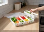 4-Compartment Meal Prep & Vegetable Storage Container Set