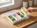 4-Compartment Meal Prep & Vegetable Storage Container Set - Image 4