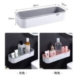Wall-Mounted Adhesive Bathroom Storage Shelf Rack - Image 2