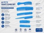 6-Piece Professional Hair Comb Set - Image 3
