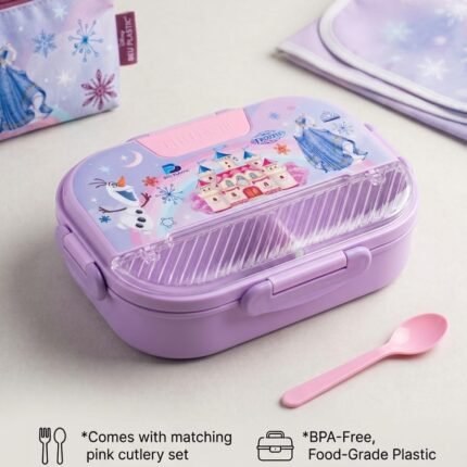 Kids Cartoon Frozen Theme Stainless Steel Compartment Lunch Box