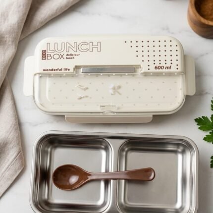 Aesthetic Eco Stainless Steel Compartment Lunch Box (600 ml)