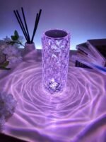 RGB Crystal Diamond Table Lamp – Rechargeable Touch & Remote Control LED - Image 2