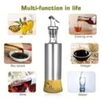 330ml Leak-Proof Stainless Steel & Glass Oil Dispenser Bottle - Image 3